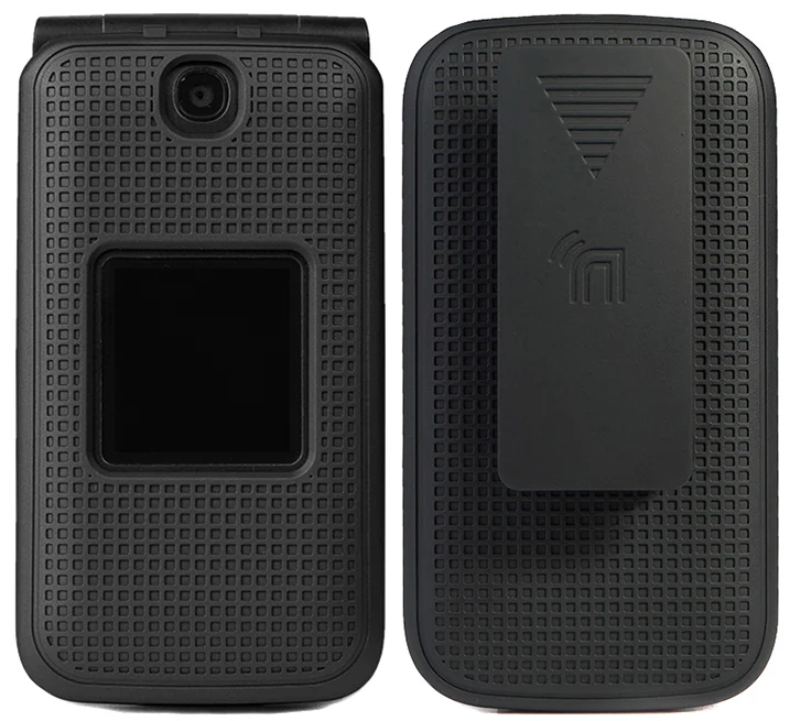 [AA4051CB:BLACK] Case for Alcatel GO FLIP V  (4051S), Hard Protective Case + Belt Holster (Black)