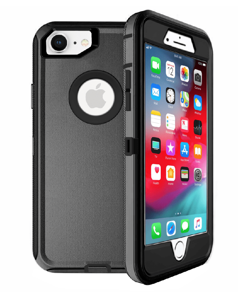 [AISE20CH:BLACK] Case for iPhone SE (2nd/3rd gen), iPhone 7, iPhone 8, Hybrid / TPU (Black)