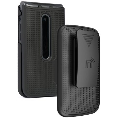 [ALCCB:BLACK] Case for LG Classic Flip / LG Wine 2, Hard Protective Case + Belt Holster (Black)