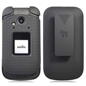 [AS38CB:BLACK] Case for Sonim XP3800, Hard Protective Case + Belt Holster (Black)