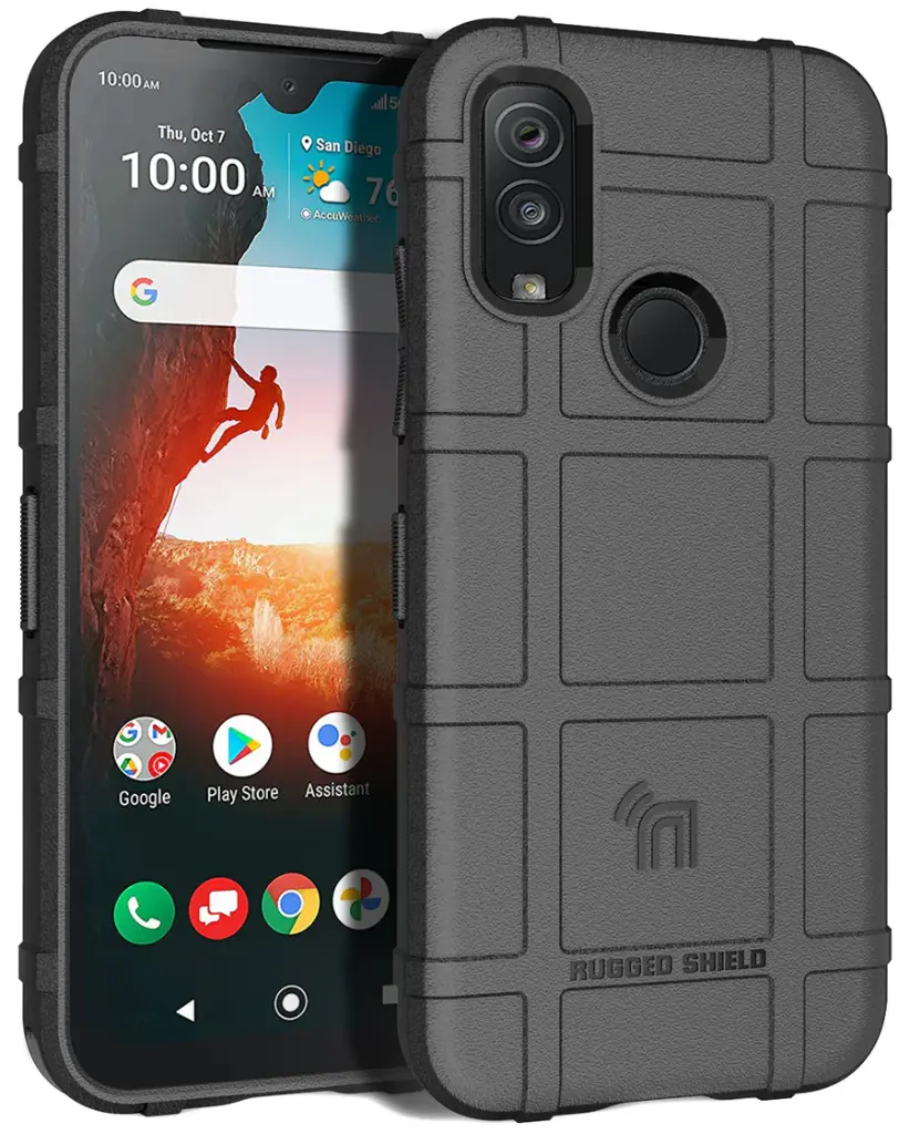 [AK693CH:BLACK] Case for Kyocera DuraSport 5G UW (C6930), Tactical Rugged Shield Case (Black)