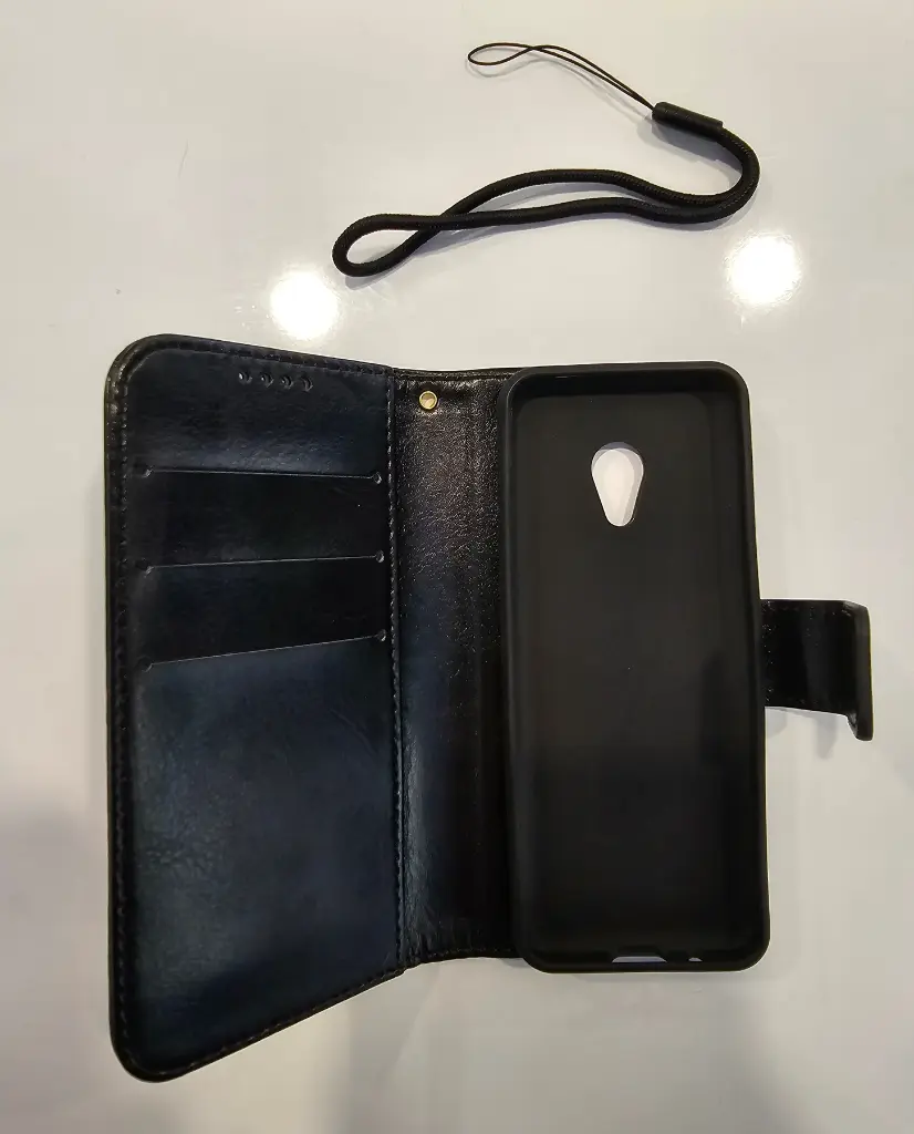 [AQCWBA] Case for Qin F30, Wallet Style (Black)