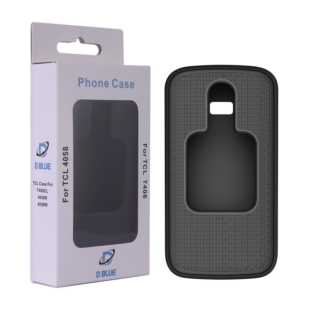 [AT58C:BLACK] Case for TCL Flip Pro (4056), Classic (4058), and TCL Flip 2 (T408DL), Hard Protective Case (Black)