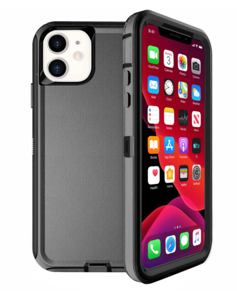 [AI12CHBA] Case for iPhone 12 / 12 Pro, Hybrid / TPU (Black)