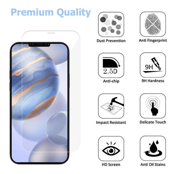 Screen Protector for iPhone 12 / 12 Pro, two-pack