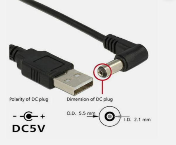 Charging Cord - For Home Phone Connect - with right angle (for phone kits)