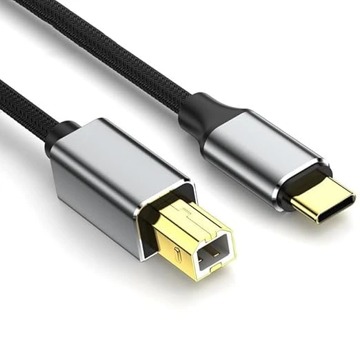 Printer Cable , USB-B to USB-C Cable, 3ft