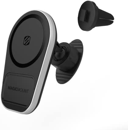 [AWCDVM] Scosche Magic Mount Wireless Phone Charger/Phone Holder - MagSafe compatible, Dash/Vent Mount