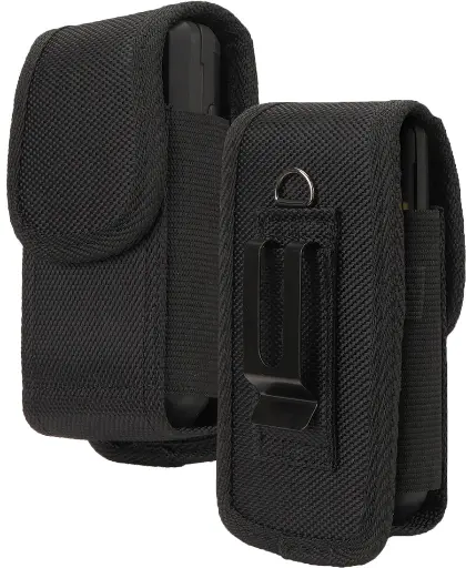 [AUPMV1] Vertical canvas phone pouch, LARGE, Fits Sonim XP3+ (XP3900), CAT Flip