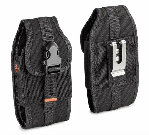 [AUPCL3] Vertical canvas phone pouch, with clasp, SMALL, Fits TCL, Alcatel, Cingular, DuraXV/XE LTE, Cadence, LG Classic, Belleza
