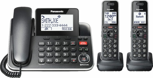 Desk Phone - Panasonic KX-TGF882B - w/ 2 additional cordless handsets