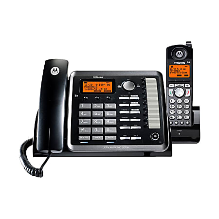 Motorola Corded Desk phone with one cordless handset (ML25255)
